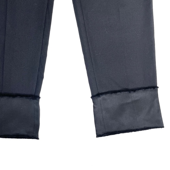 Theory Black Satin Cuffed Trousers - Picture 9 of 9